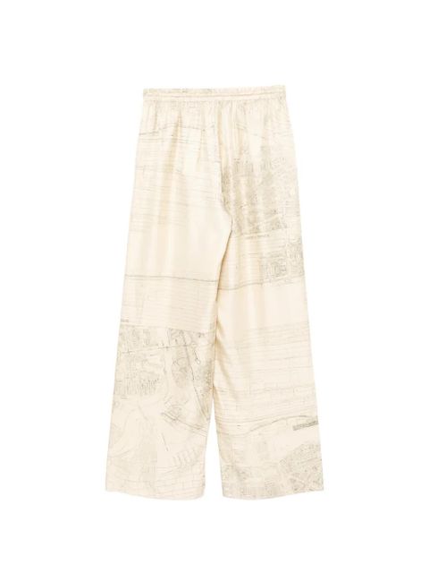 Róhe printed silk trousers - Neutrals - zdjęcie produktu nr 2