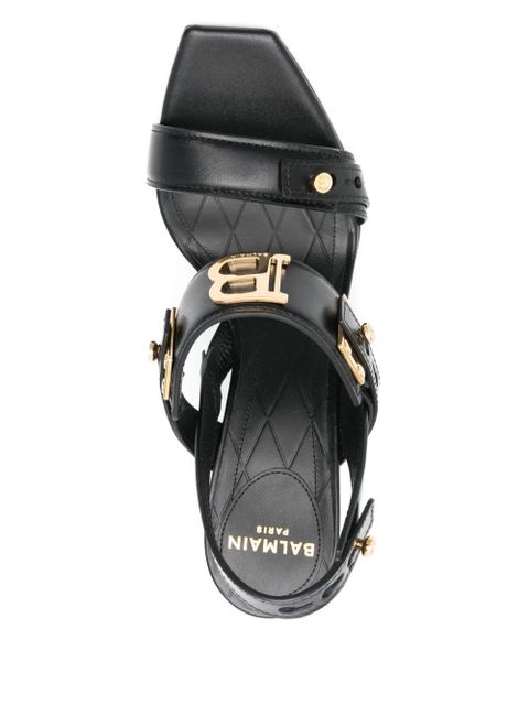 Balmain 100mm B-logo sandals - Black