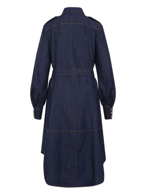 ZIMMERMANN belted denim shirt dress - Blue