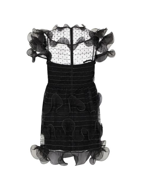 Valentino Garavani ruffled polka-dot mini dress - Black - zdjęcie produktu nr 2