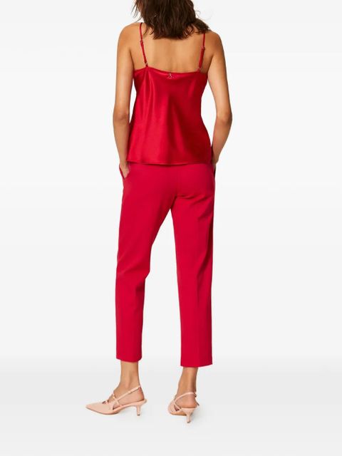 TWINSET slits cigarette trousers - Red