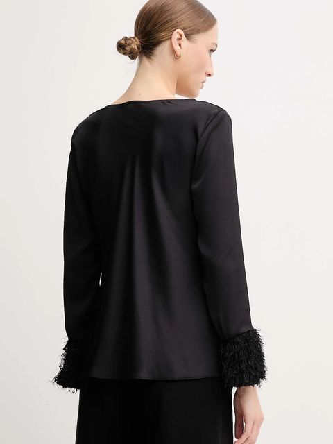 Joseph Ribkoff bluzka damska kolor czarny z aplikacją 254020 - zdjęcie produktu nr 2