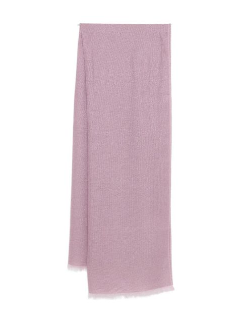 Ferragamo fringe-edge scarf - Purple - zdjęcie produktu nr 1