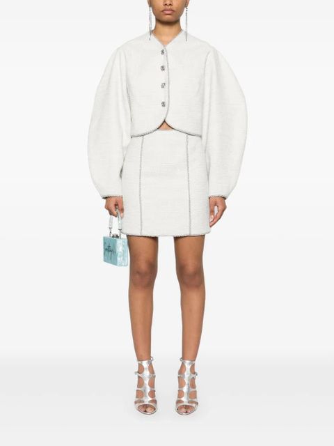 ROTATE BIRGER CHRISTENSEN bouclé mini skirt - Neutrals