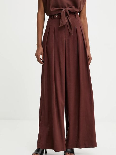 Answear.LAB komplet z lnem damski kolor brązowy - zdjęcie produktu nr 2