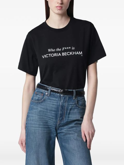 Victoria Beckham crew-neck T-shirt - Black - zdjęcie produktu nr 1