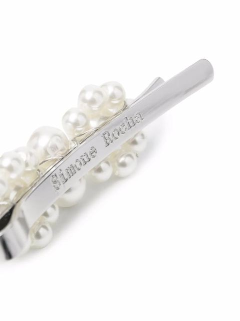 Simone Rocha pearl-embellished hair clip - Silver