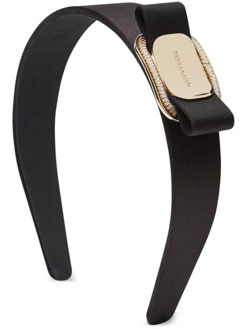 Ferragamo logo engraved headband - Black - zdjęcie produktu nr 1