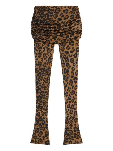 Blumarine leopard-print leggings - Brown - zdjęcie produktu nr 1