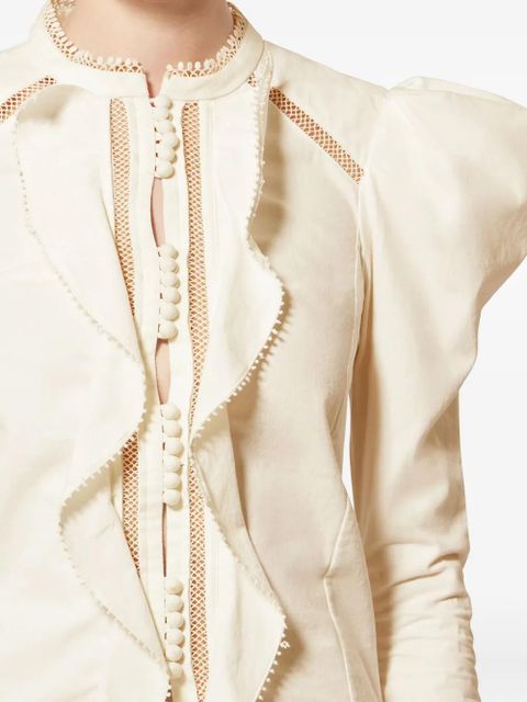 ISABEL MARANT Calina ruffled button blouse - White