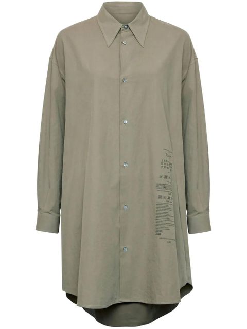 MM6 Maison Margiela cotton poplin shirt dress - Green - zdjęcie produktu nr 1