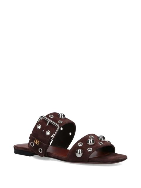 Valentino Garavani Nellcôte studs buckle sandals - Brown - zdjęcie produktu nr 2