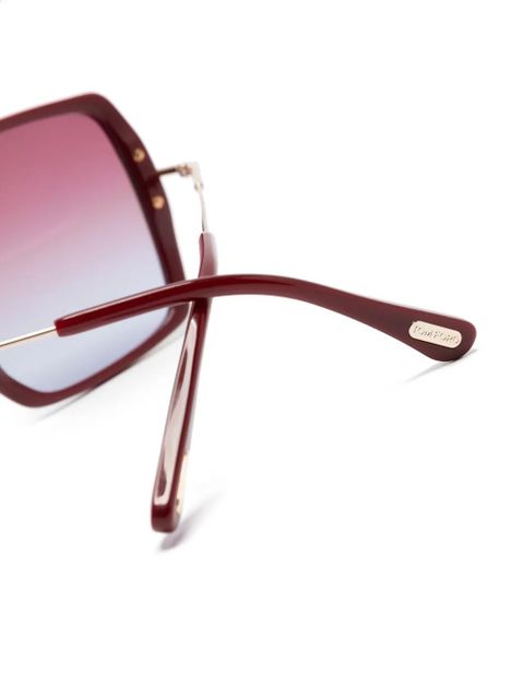TOM FORD Eyewear square-frame gradient sunglasses - Red