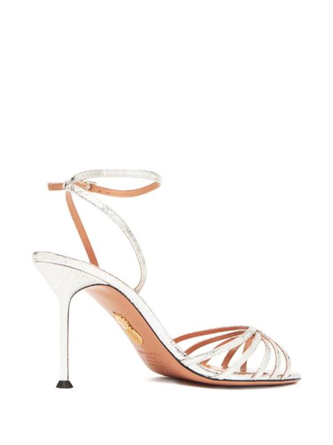 Aquazzura 85mm leather sandals - Silver