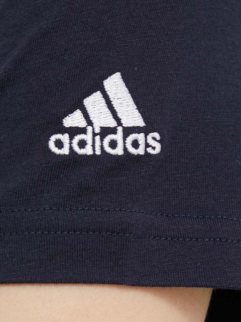 adidas t-shirt bawełniany Essentials kolor granatowy H07833