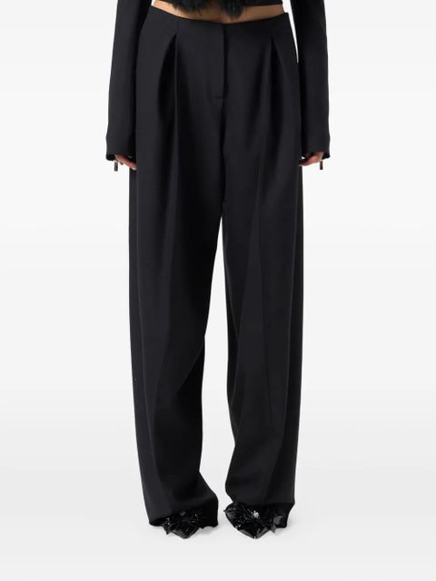 Blumarine pleated zip-detail trousers - Black