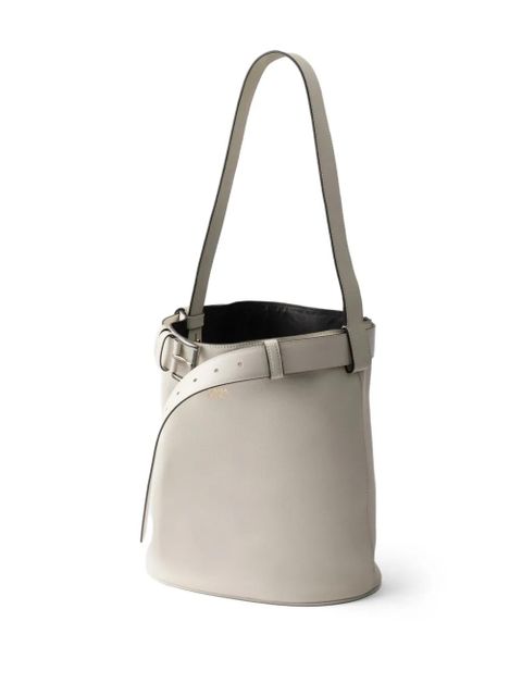 Prada Buckle bucket bag - White