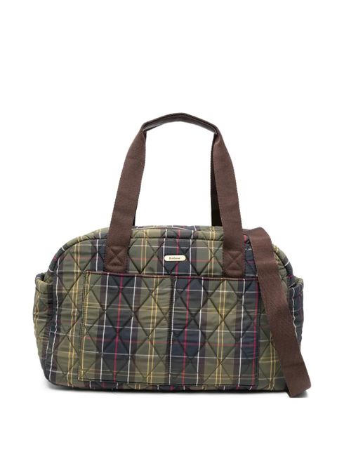 Barbour Wetherham quilted tartan-pattern tote bag - Green - zdjęcie produktu nr 1