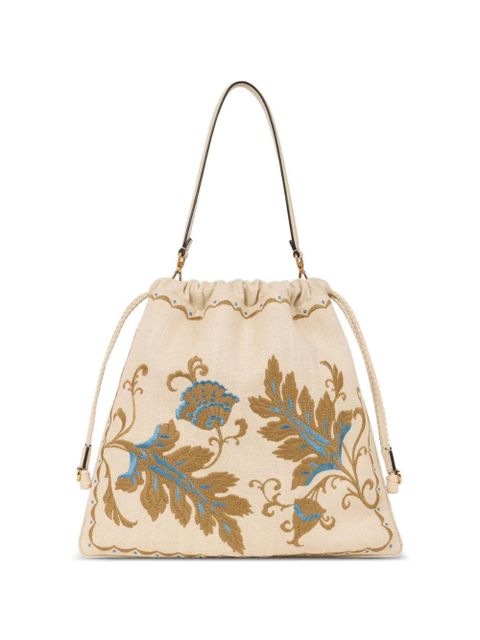 ETRO large Kalispera embroidery drawstring shoulder bag - Neutrals - zdjęcie produktu nr 2