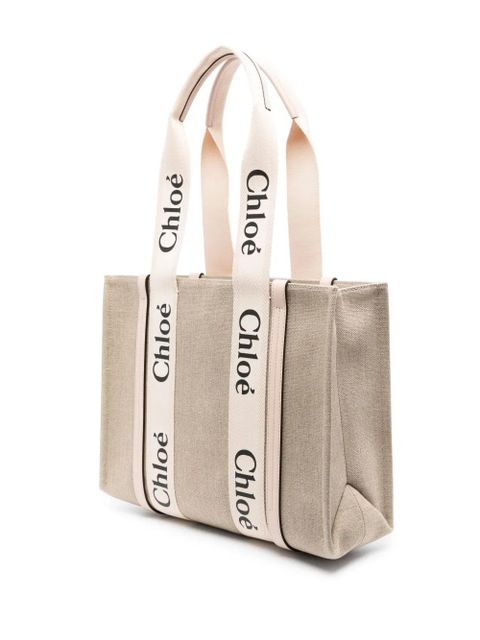 Chloé medium Woody tote bag - Neutrals
