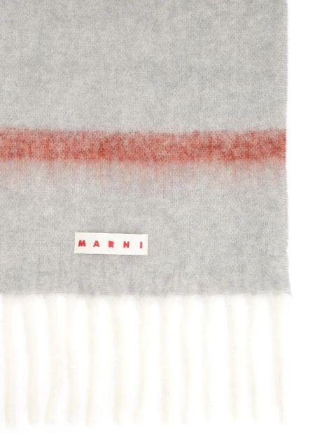 Marni gradient-striped wool scarf - White - zdjęcie produktu nr 2