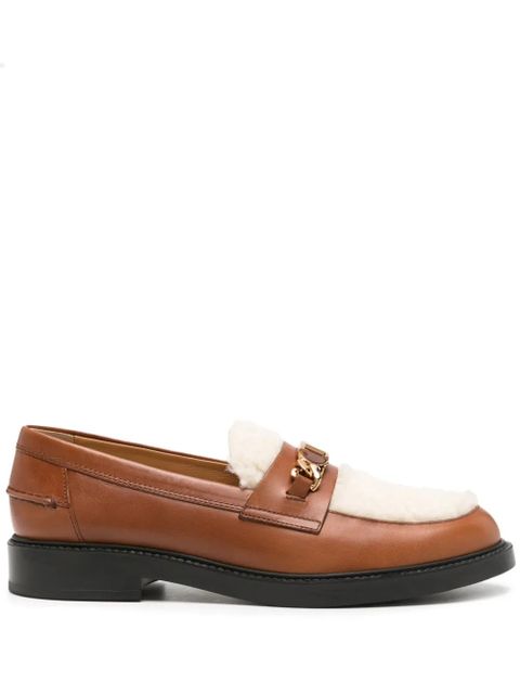 Tod's shearling leather loafers - Brown - zdjęcie produktu nr 1