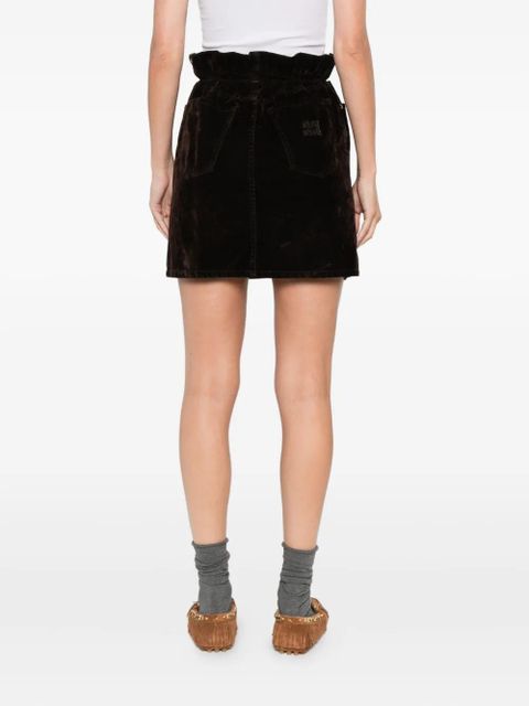 Miu Miu velvet mini skirt - Brown