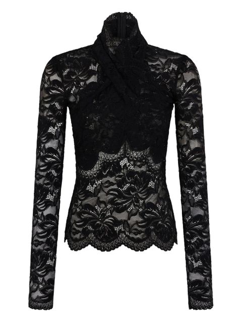Rabanne lace long-sleeve blouse - Black - zdjęcie produktu nr 1