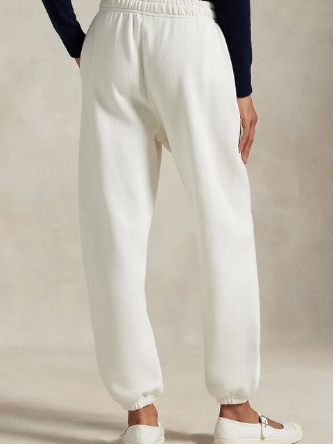 Polo Ralph Lauren spodnie dresowe damskie kolor biały z nadrukiem 211971758