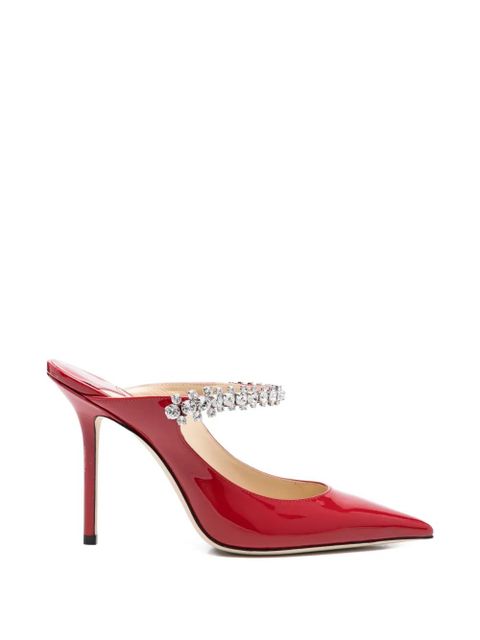 Jimmy Choo Bing crystal-embellishment mules - Red - zdjęcie produktu nr 1