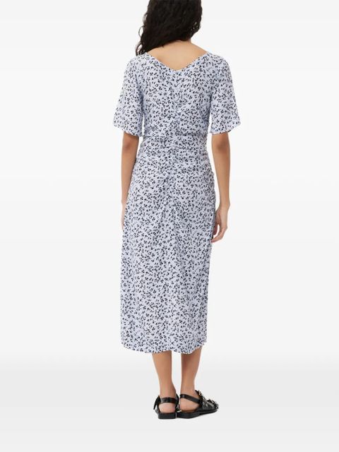 GANNI Heather midi dress - Blue