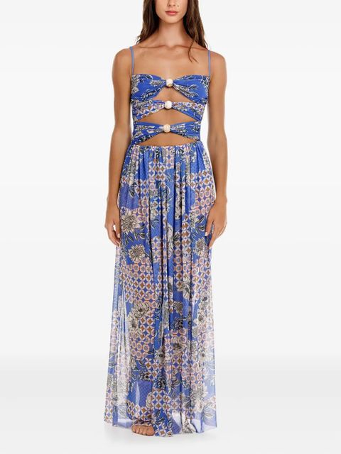 Agua By Agua Bendita Meeg Quilt maxi dress - Blue - zdjęcie produktu nr 2