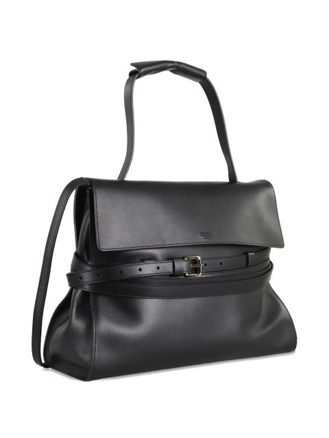 Moschino Tie Me leather handbag - Black