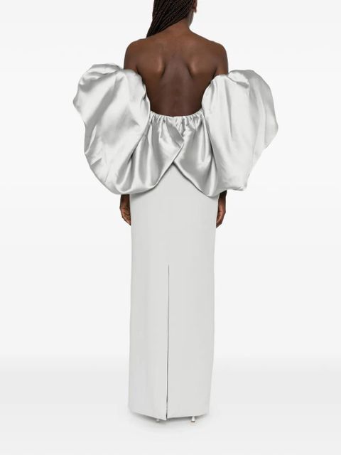 Solace London Floris draped maxi dress - Grey