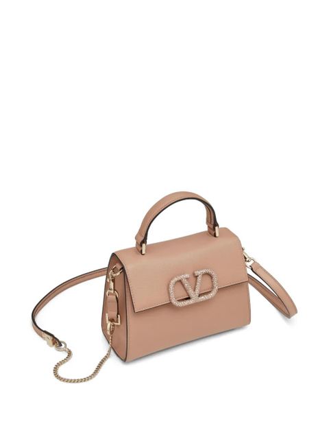 Valentino Garavani small Vsling handbag with jewel embroidery - Neutrals