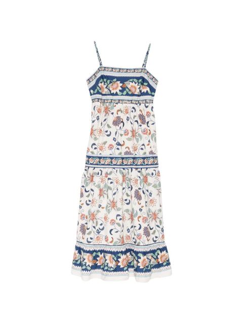 FARM Rio floral tapestry madi dress - Neutrals - zdjęcie produktu nr 1