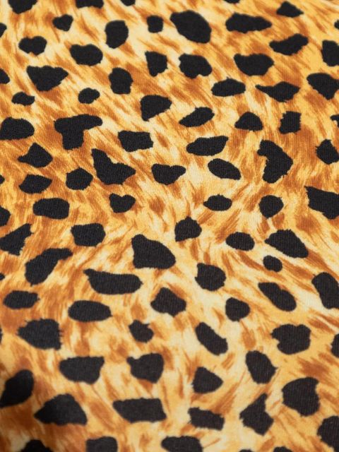 Versace Medusa-motif leopard-print top - Brown