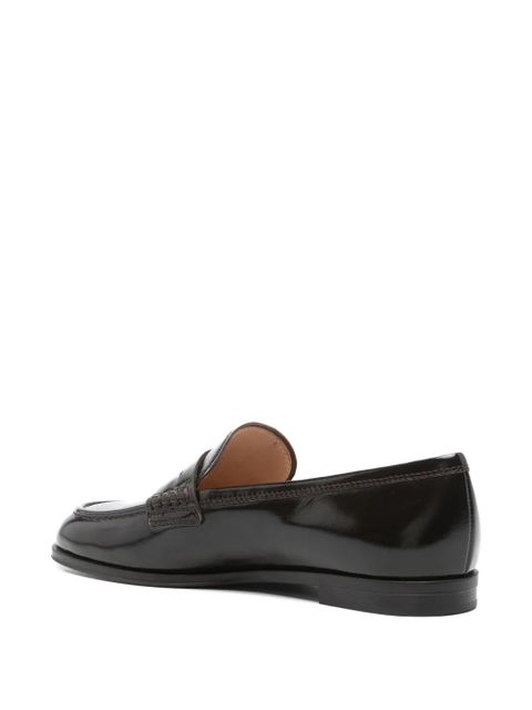 Gianvito Rossi leather penny loafers - Brown