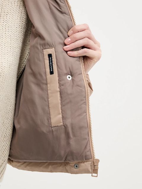 Tommy Jeans kurtka puchowa kolor beżowy zimowa oversize DW0DW21624