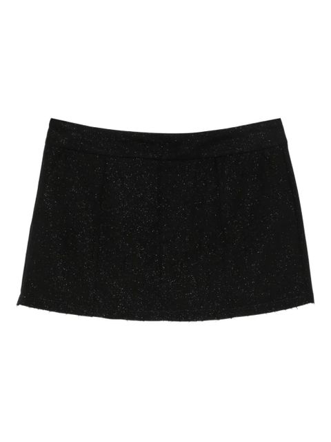Eleh glitter-trimmed cotton skirt - Black - zdjęcie produktu nr 1
