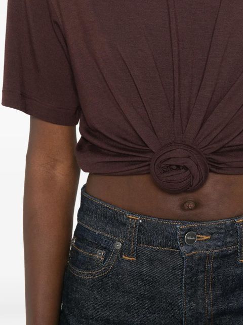 Magda Butrym knotted T-shirt - Brown