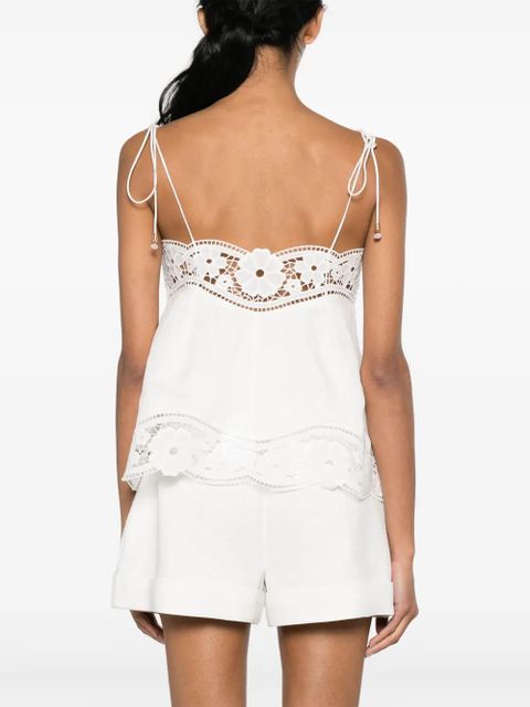 ZIMMERMANN August broderie-anglaise linen top - White