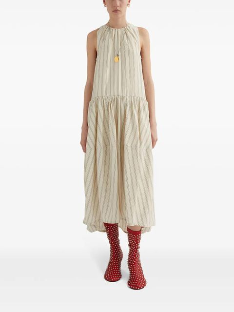 Jil Sander striped midi dress - Neutrals - zdjęcie produktu nr 2