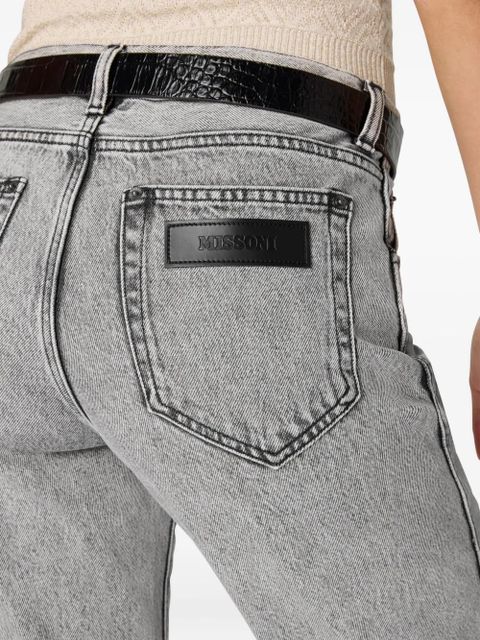 Missoni acid-wash logo-plaque jeans - Grey