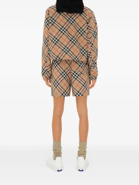 Burberry cropped reversible Check jacket - Neutrals