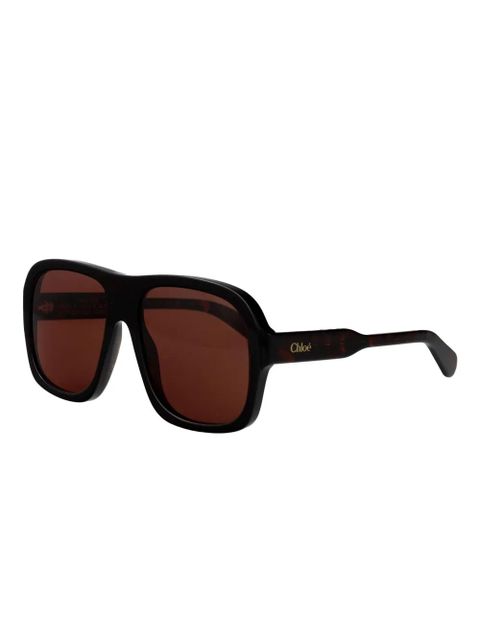 Chloé Eyewear oversized-frame sunglasses - Black - zdjęcie produktu nr 2