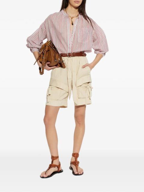 MARANT ÉTOILE Saocha striped button shirt - Red - zdjęcie produktu nr 2