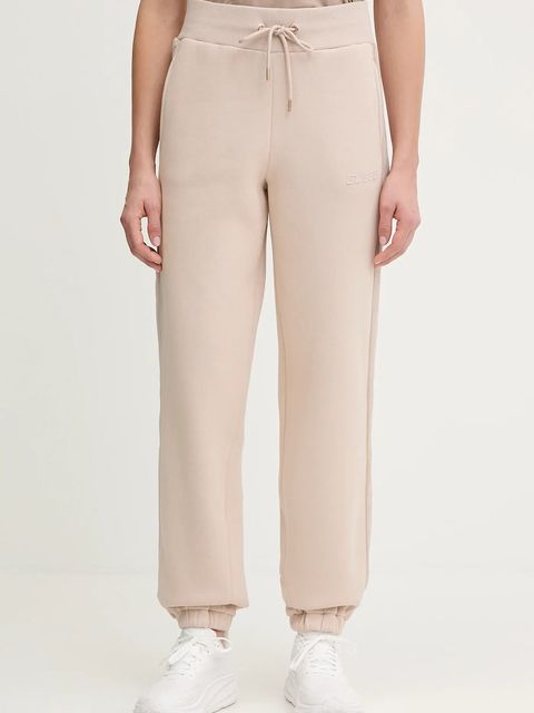 Guess spodnie dresowe AELIA damskie kolor beżowy gładkie V5BB10 KB681 - zdjęcie produktu nr 1