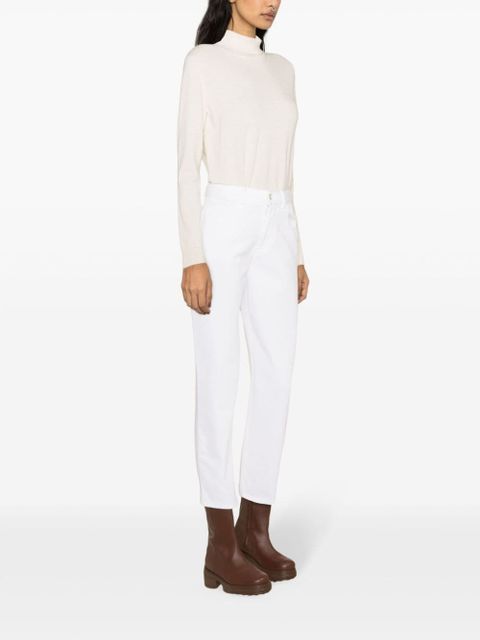 Moncler high-rise cropped jeans - White - zdjęcie produktu nr 2