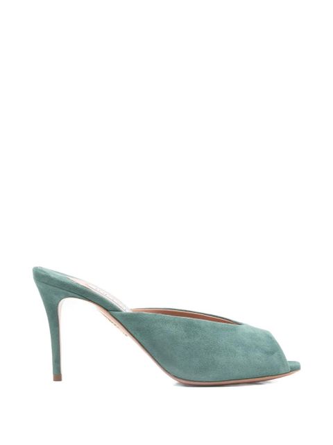 Aquazzura Secret open-toe leather sandals - Green - zdjęcie produktu nr 1